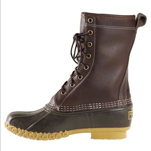 Brown Bean Boots, 10" Shearling-Lined